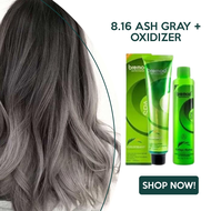 Bremod Hair Color 8.16 ASH GREY SET With Oxidizer