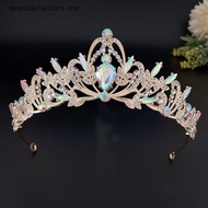 [Popularfactors] Bridal Headwear Gold-Colour Women's Full Of Classical Temperament Wedding Crown Gir