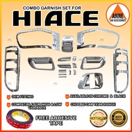 Toyota HiAce Commuter GL Grandia Minivan 2011 2012 2013 Garnish Cover Black Chrome Combo Set EE