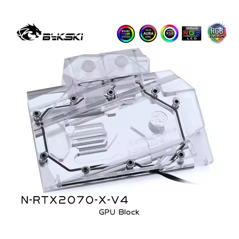 Bykski Water Block use for NVIDIA RTX2070 Founder Edition / RTX2060 SUPER Founder Edition / 3PIN 5V 