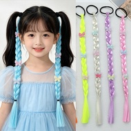 Children Wig Braids Cute Little Girl Butterfly Hair Accessories Wig Head Rope Hair Ring Braids Princ