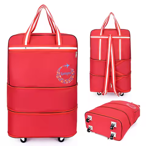 Air Checked Bag Luggage Travel Universal Wheel Foldable Moving Storage Oxford Waterproof Packing Cub