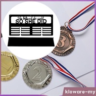 [KlowareMY] Sports Award Medal Storage Hanging Organizer Iron Wall Display Rack Trophy Shelf for Gym