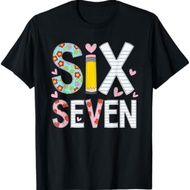 Funny Six Seven 6 7 Meme Teacher Design For Men T-Shirt