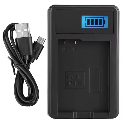 Battery Charger EN-EL14 Battery Charger with LCD Display for Nikon D5100/D3100/D3200/D3300/Coolpix P