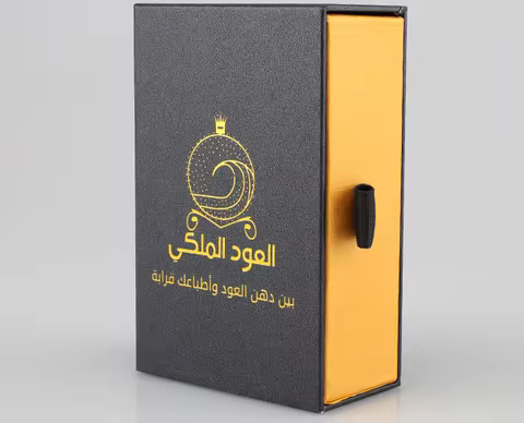 Wholesale Custom Retail Black Scented Luxury magnetic Candle Packaging Boxes with drawer ---DH10353