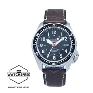 [Watchspree] Fossil Men's Defender Archival Series Three Hand Date Brown Leather Watch LE1062