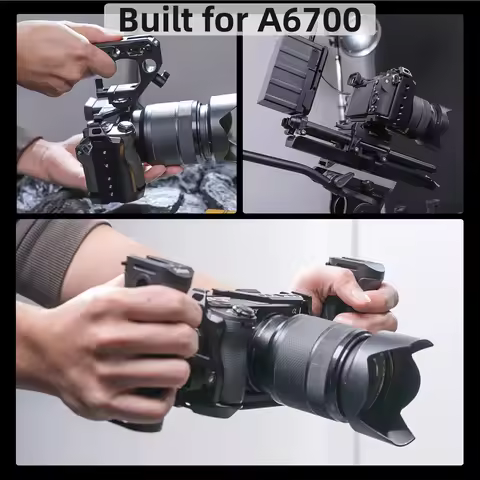 Selens Camera Cage for DSLR SONY A6700 with Multiple Expansion Holes Photography Protective Case Han