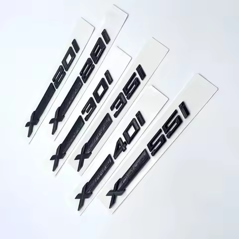 3D Glossy Black 3 4 5 6 7 series XDrive 20i 25i 28i 30i 35i 40i 48i 50i Fender Emblem For X1 X3 X4 X