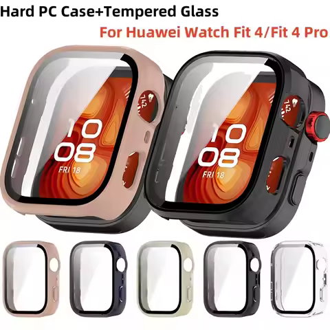 PC Case Glass For Huawei Watch Fit 4 SmartWatch Screen Protector Frame Bumper for Huawei Watch Fit 4