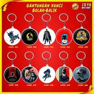 GANTUNGAN BATMAN KEYCHAIN ACRYLIC BATMAN KEYCHAIN ROUND BATMAN KEYCHAIN/ XJ