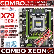 Combo Mainboard X79 + CPU E5 1650v2 High Speed 3.5G hz - 3.9 Ghz Cheap Gaming (Main New 100%)