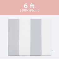 Bebeplay เบาะรองคลานเด็ก เบาะหัดคลานเด็ก แผ่นรองคลานเด็ก เกาหลี PU Premium (เทา-ขาว) EPE Faom 8 Laye