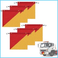 Safety Flags for Trucks 6 Pieces Warning Flags with Elastic Cord 18 x 18 Inch High Visibility Banner