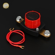 Sunshineshop Side Post Battery Disconnect Switch 12V-24V With Led Voltmeter Display DC 5-80V Battery