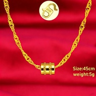 Gold 916 Chain for Women Necklace Men Fashion Accessories Classic Chain Watch Buckle Chain Rantai Le