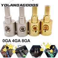 YOLA Car Audio Connector, Gold Silver 0GA 4GA 8GA Car Speaker Wire Terminal, Pure Copper Power Groun