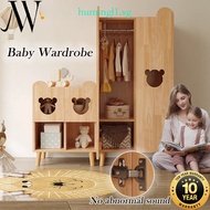 Wardrobe Bedroom Simple Assembly Kids Cupboard Solid Wood Bedroom Baby Wardrobe 2 Door Storage Wardr
