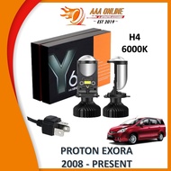 PROTON EXORA 2008 - Present LED Headlight Fog Light Car LED Mini Projector H4 LED Headlight Projector 55W 6000K
