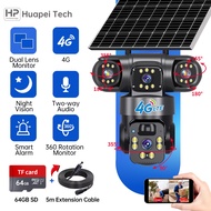 [4G+Solar] Huapei Solar PTZ CCTV: 2K Outdoor Camera with PIR Detection & Color Night Vision