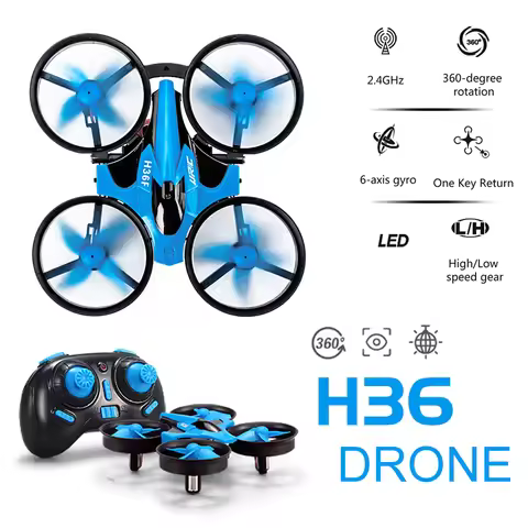 JJRC H36 Mini 2.4G 4CH 6-Axis 360° Flip Headless Mode RC Drone Quadcopter RTF Mini Drone For Kids