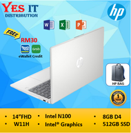 HP Laptop 14 inch 14-ep0298TU/ep0299TU Gold/Silver - 14-inch / Intel N100 / RAM 8GB D4 / SSD 512GB /