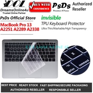 PsDs Ultra Thin Washable Transparent TPU Keyboard Protector for McBook Pro 13 A2251 A2289 A2338 2020
