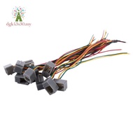 10 Pcs 616E 4P4C RJ9 Female Telephone Connector Adapter w 4 Wires 8cm