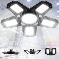 250W LED รูปทรงเปลี่ยนได้ ไฟฉายโกดัง E26/E27 UFO แสงสูง 3/4/5 แผงปรับได้ พัดลมพับได้ AC100-277V ไฟจอ