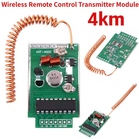 4km Wireless Remote Control Transmitter Module Kit Large Power RF 433Mhz Distance 4000 Meters Transm