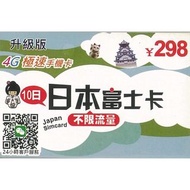 日本Softbank 10日(10GB 4G)之後無限上網卡電話卡SIM卡data《每日1GB後降速》