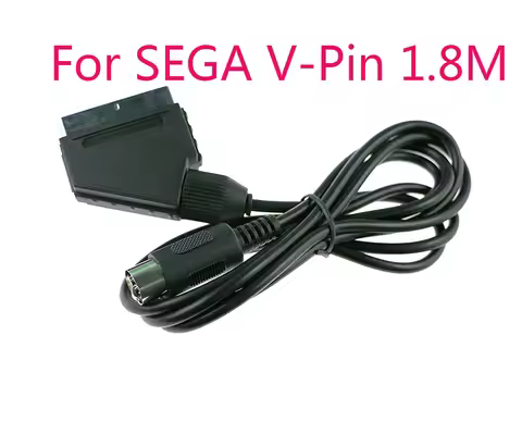 1pcs Replacement 1.8M V-pin Scart cable For Sega Megadrive 1 Genesis 1 Master System 1 RGB AV Scart 