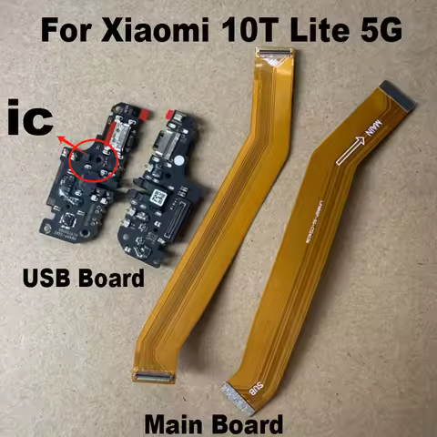 For Xiaomi 10T Lite 5G USB Charging Port Dock Board Main Motherboard Flex Cable Repair Parts Fast Ch