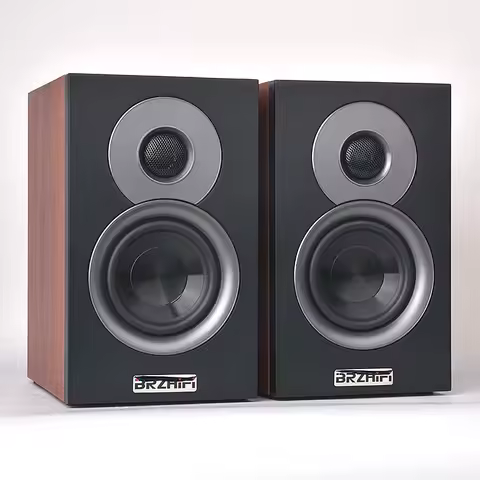 Hi-Fi Passive Bookshelf Speakers Stereo 4-inch Driver 80W Output Power 2-Way Audiophile Passive Wood