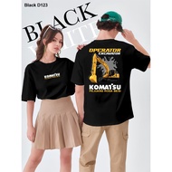 Kaos Premium Pria Tshirt Distro excavator  Pakaian Pria / Koas Distro Premium black D119-124 Multipl