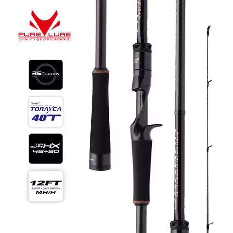 PURELURE SEABED 12FT 3.0m 3.3m 3.6m ML MH Spinning Rod For SeaBass High Carbon Long Throwing Fishing