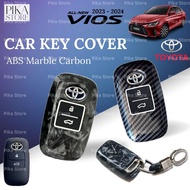 TOYOTA Vios 2023 Key Cover Vios Key Cover 2024 Keyless Remote Sarung Kunci Kereta Vios Accessories Bodykit Marble Carbon