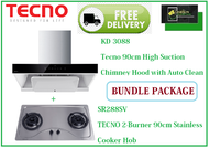 TECNO HOOD AND HOB BUNDLE PACKAGE FOR ( KD 3088 &amp; SR 288SV) / FREE EXPRESS DELIVERY