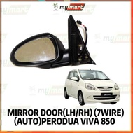 DOOR MIRROR SIDE MIRROR CERMIN SISI LH/RH PERODUA VIVA ELITE/VIVA 350 7 WIRE BLACK COLOUR