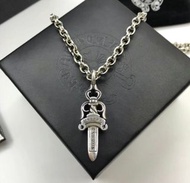 💕Chrome Hearts克羅心 鉻心匕首吊墜 項鍊 男女同款 銀色