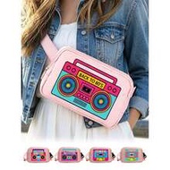 Vintage Cassette Tape Print Crossbody Chest Bag, "Back To The 80s" Pattern Casual Waist Bag, Lightwe