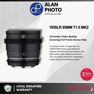 Samyang 85mm T1.5 VDSLR MK2 Cine Lens | Samyang Singapore Warranty