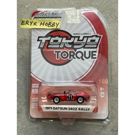 Greenlight Tokyo Torque S.2 1971 Datsun 240Z Rally No.11 29900-D Red (1:64) Hadiah