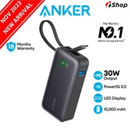 Anker Powerbank Fast Charging Nano Power Bank Powercore Powerbank 10000mAh 30W Portable Charger with USB C Cable (A1259)