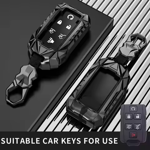 Fit for Chevrolet Car Key Case Cover Shell Ring Housing Chain Chevy Colorado Silverado GMC Yukon Can