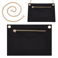WADORN 1 Set Purse Organizer Insert Conversion Kit with Gold Chain, Felt Envelope Bag Organizer Inse
