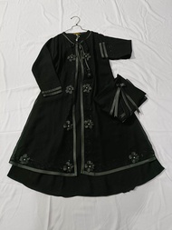Setelan gamis anak Aurora gamis anak set hijab cadar temboro