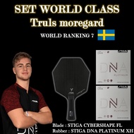 <ชุด World Class> ไม้ปิงปองระดับโลก STIGA CYBERSHAPE FL พร้อมยางปิงปอง STIGA DNA PLATINUM XH ใช้โดย