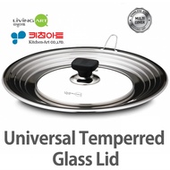 LivingArt KitchenArt Multi Glass Lid 24 26 28 30 32cm Frying and Wok Pan Korea