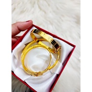 Emas Indo Bangle Cartier High Quality Cop 916 Gold Plated Emas Sadur Indo